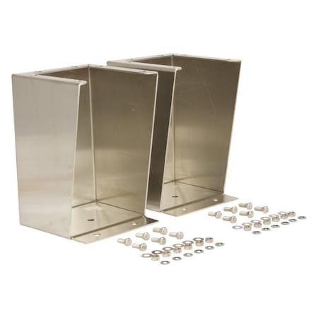 Wiegmann Floor Stand Kit, 12 in. H x 8 in. W x 10 in. L, 304 Stainless Steel SSFK1210